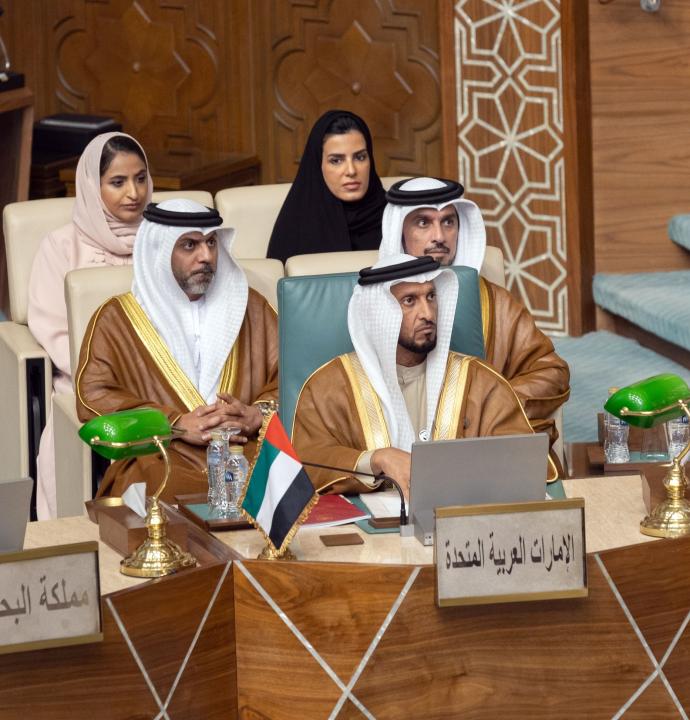 English translation:**  **The UAE Wins Membership of the Executive Bureau of the Council of Arab Information Ministers